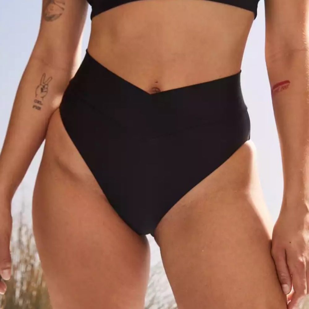 NWOT Aerie Crossover High Cut Cheeky Bikini Bottom